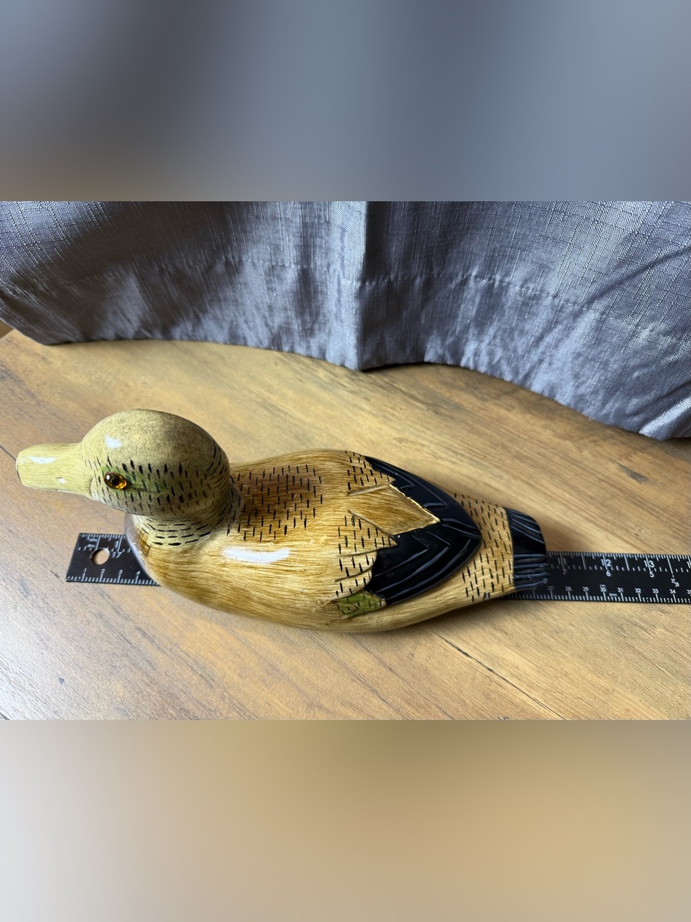 Hand-Carved and Painted Wooden Duck Décor - Picture 8 of 8
